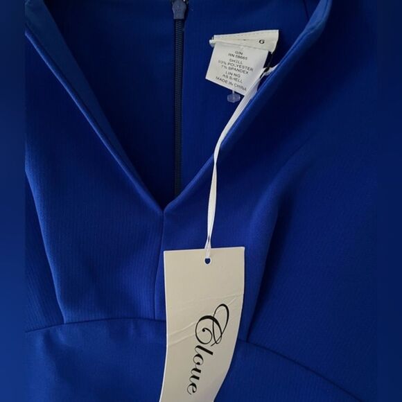 NWT Clove Cobalt Blue Cocktail Dress Size 6 - Picture 2 of 4